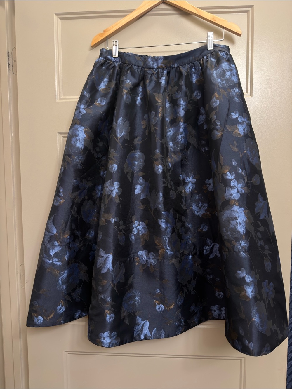 Jacie Printed Maxi Skirt by Maeve for Anthropologie Size L Blue Floral - Picture 3 of 9